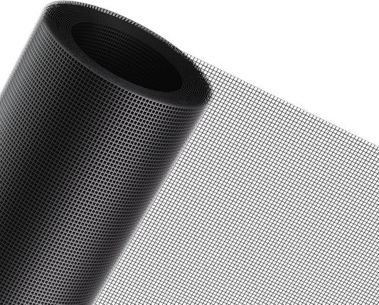 MAGZO Window Screen Replacement Mesh 48"W x 99"L - Pet Resistant Premium & Durable Polyester Screen Door Mesh, Allows Fresh Air In, DIY Repair Kit Includes Tool for Sliding Doors,Windows,Patio, Gray