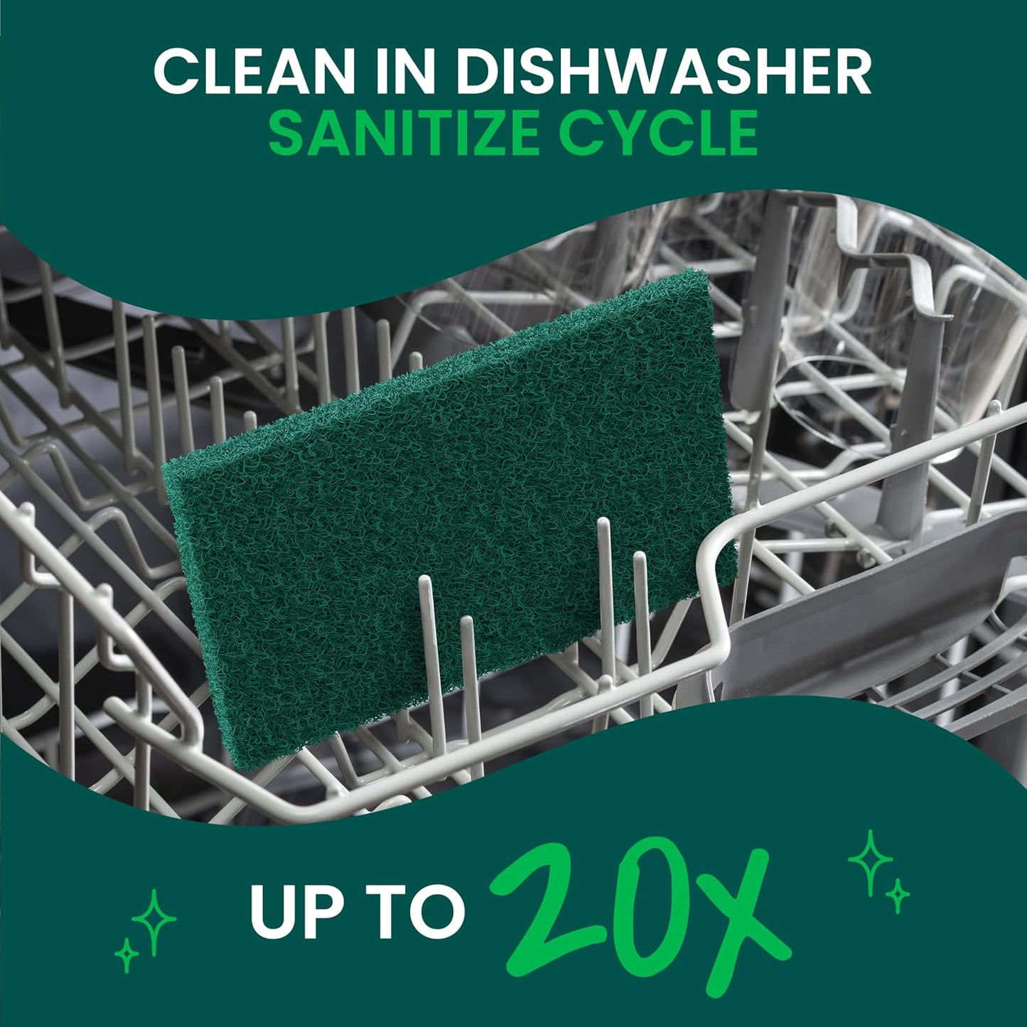 Scotch-Brite Heavy Duty Scouring Pad, Dish Scrubber for Kitchen + Outdoor, 3 Scrub Pads for Uncoated Pots and Pans, Cast Iron Cooktops, Grill Grates, Oven Racks, & BBQ, Durable, Long-Lasting