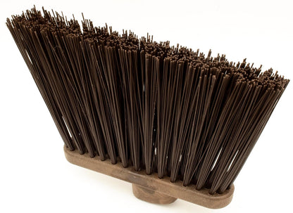 SPARTA Plastic Broom Head, Angled, Un-Flagged for Large Debris Indoor, Outdoor, Home, Restaurant, Lobby, Office, 12 Inches, Green