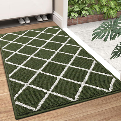 Finchitty Indoor Door Mat, Dirt Resistant and Absorbent, Low-Profile, Non-Slip, Washable Inside Floor Mats for Front Door, Back, and Entrance, 32" x 20", Grey