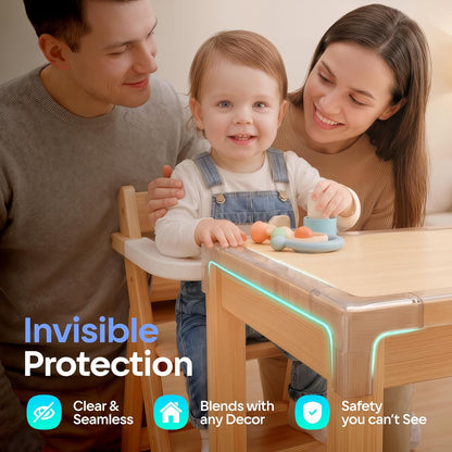 16ft Heavy Duty Desk Edge Protector & Corner Protectors - Baby Proofing Guards for Sharp Furniture Corners, Tables & Cabinets - Child Safety Essentials for Home & Nursery