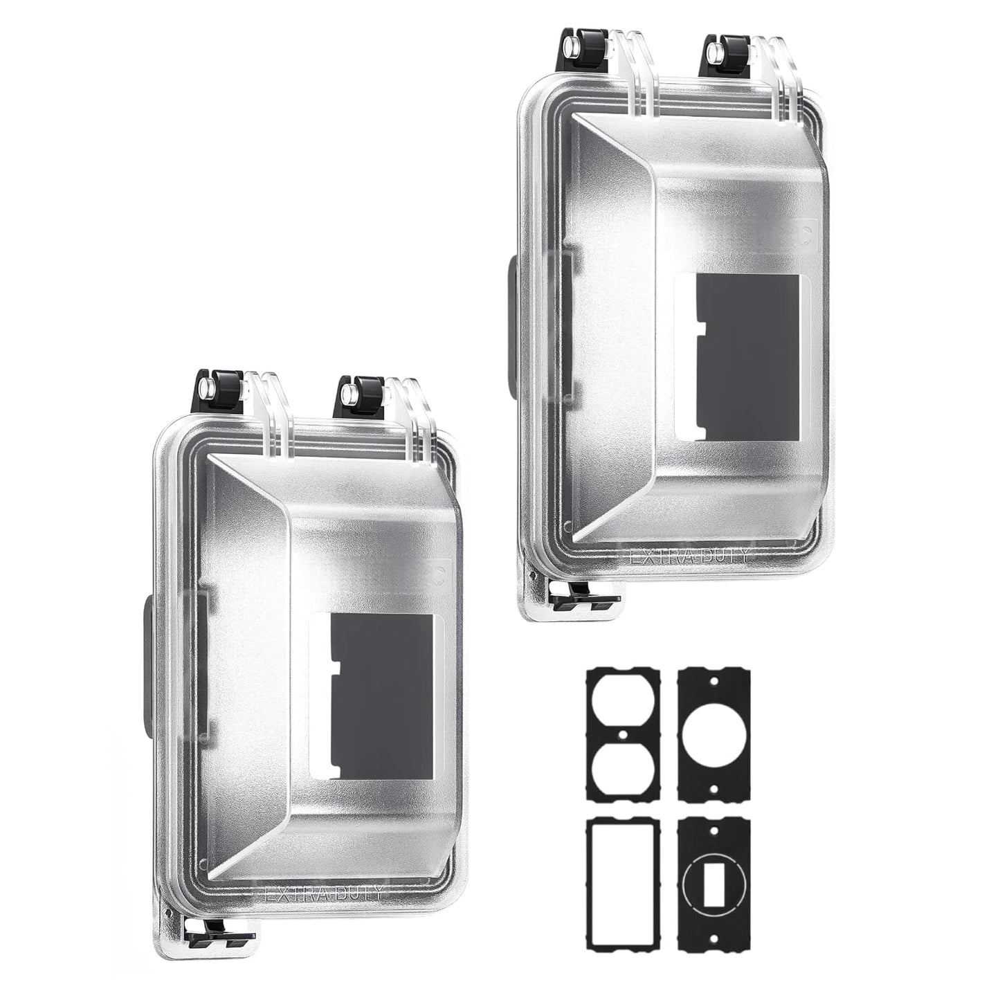 Outdoor Outlet Cover,1-Gang Weatherproof Lockable Receptacle Cover | In-Use PC Outlet Cover,Extra-Duty,Horizontal/Vertical Mount,Compatible with GFCI,Duplex Outlets and Switches for Outdoor Use