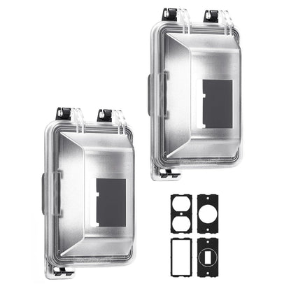 Outdoor Outlet Cover,1-Gang Weatherproof Lockable Receptacle Cover | In-Use PC Outlet Cover,Extra-Duty,Horizontal/Vertical Mount,Compatible with GFCI,Duplex Outlets and Switches for Outdoor Use