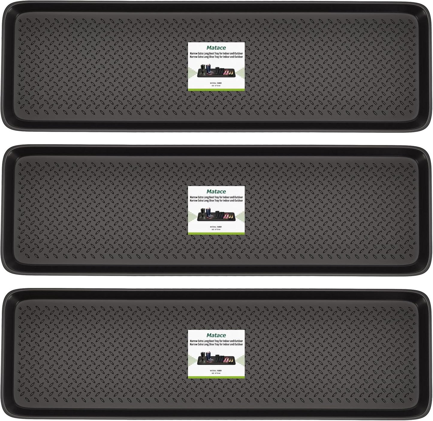 Matace 1 Pack Rubber Small Boot Tray for Entryway,Boot Mat,Shoe Tray,Shoe Mat for Indoor and Outdoor Use, 27.95"x 15.74" (Pack of 1)