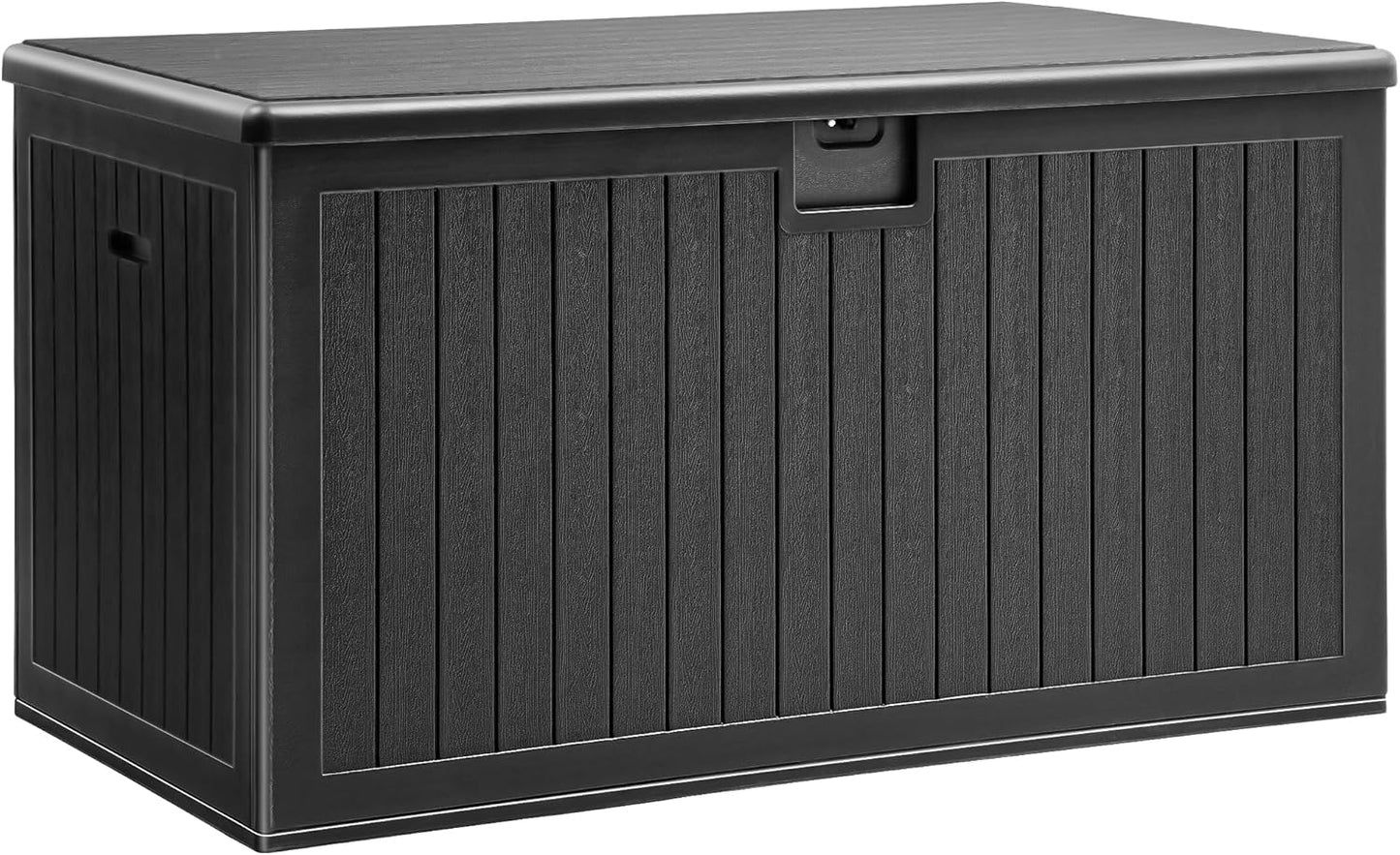 YITAHOME 100 Gallon Large Outdoor Deck Box | Waterproof Resin Storage Box, Lockable Indoor Outdoor Storage Container for Patio Furniture Cushions, Pool Accessories