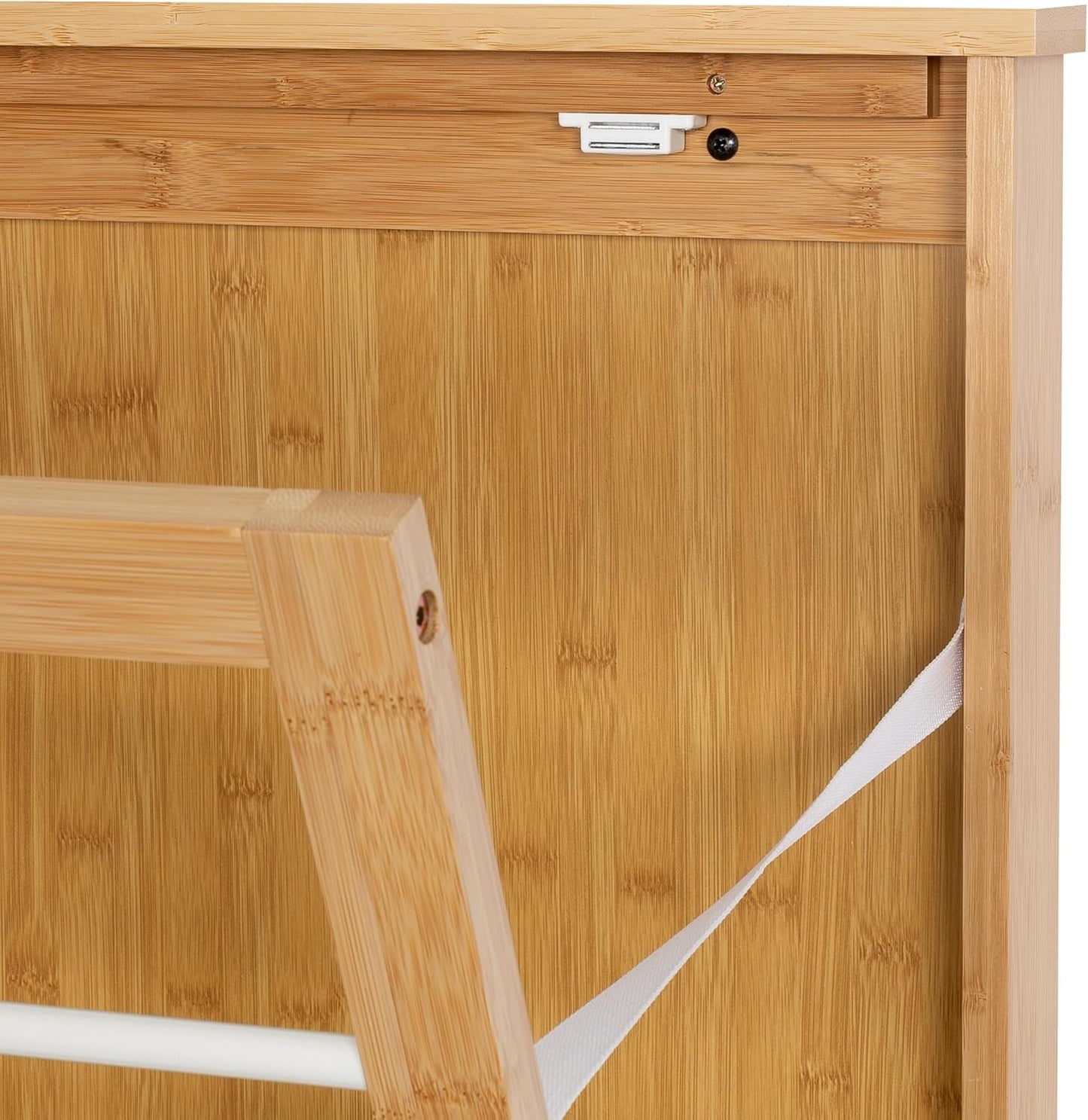 Honey-Can-Do Wall-Mounted Clothes Drying Rack, Bamboo, Collapsible, 23 in W x 27.25 in H