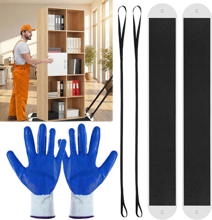2 Pcs Heavy Duty Furniture Sliders with Pull Straps, Large Appliance Moving Mats for Carpet and Hardwood Floor, Pull Furniture Slides,Moving Furniture Gliders 48 Inch Long Furniture Movers