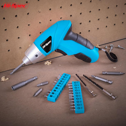 Hi-Spec Cordless Electric Screwdriver, Power Screw Driver Set with Pink Compact Tool Kit for Small Repair and Maintenance- Ideal Housewarming Gift,19 Piece