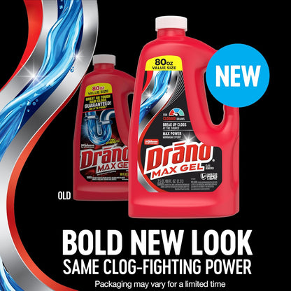 Drano Max Gel Clog Remover (80-Ounce, 6-Pack)