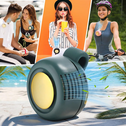 4 Pack 360° Portable Silent Mini Bladeless Electric Fan, Small Fan Clip on for Shirt & Waist, 3 Speeds Rechargeable Whirlwind Cooling Fans for Outdoor Travel Office(Pink)