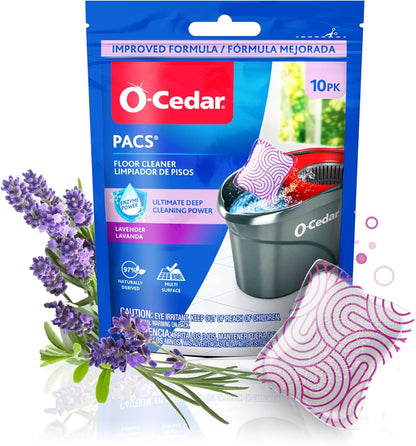 O-Cedar EasyWring Microfiber Spin Mop & Bucket Floor Cleaning System + 2 Extra Mop Head Replacements with Citrus Pac (Variety Pack)