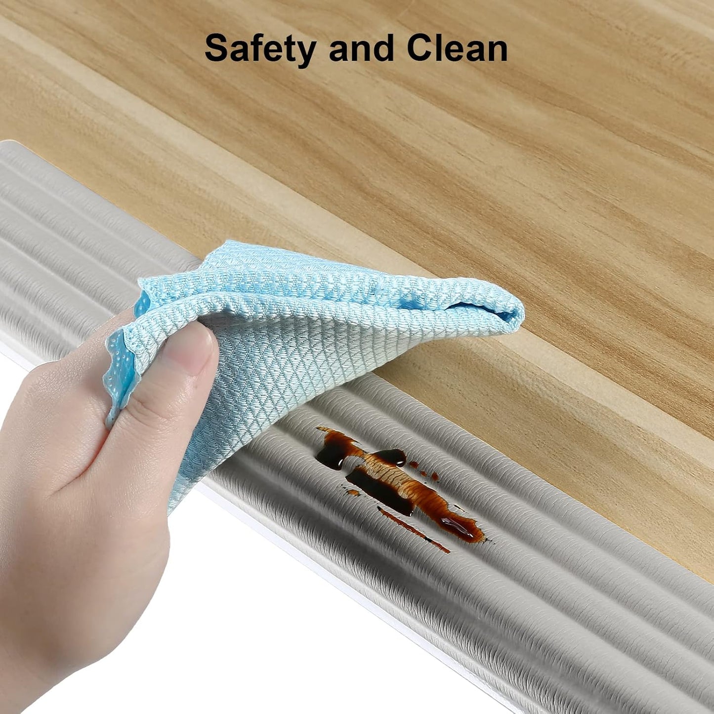 Baby Proofing Edge Corner Protector, 16.4 ft Edge Guards Padding with 3M Adhesive, Extra-Wide Soft Rubber Foam Padding, Furniture,Sharp Edge Safety Corner Edge Bumper Guard-Brown