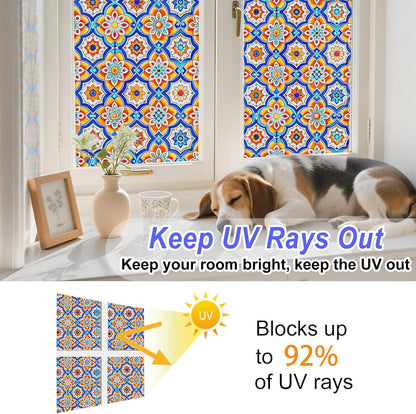 SOMWISE Frosted Glass Window Film, Heat Insulation, UV Block, Anti-Glare, One Way Privacy Tint, Static Cling for Home Bathroom Door, Renter Friendly, Day & Night Privacy