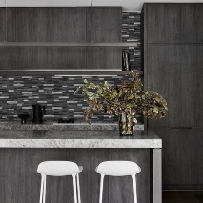 STICKGOO Peel and Stick Backsplash Tile, Stick on Backsplash for Kitchen and Bathroom, Volakas White Look PVC Mixed Metal Silver Self Adhesive Wall Tiles(Sample)