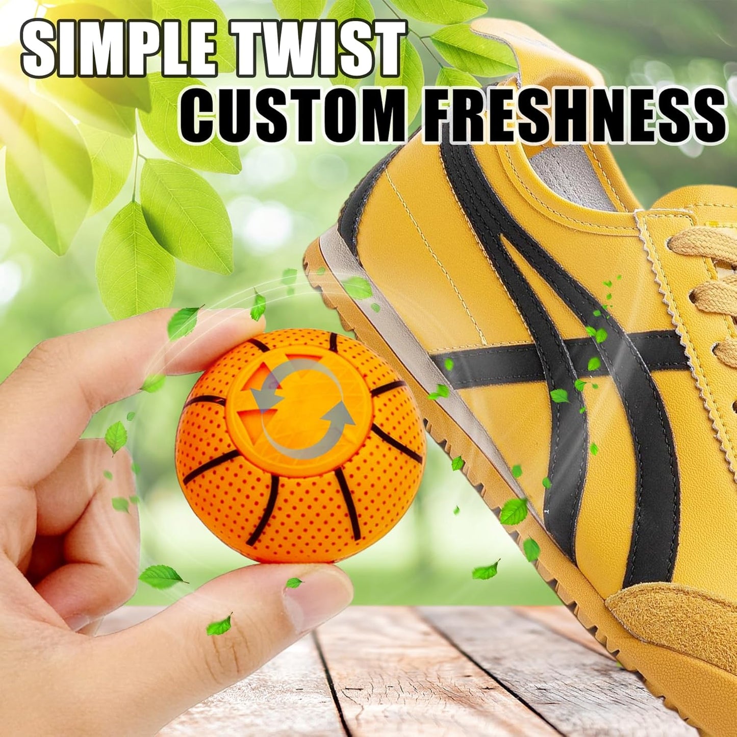 Shoe Deodorizer Balls, Professional Shoe Balls Odor Eliminator, 6pcs Sneaker Balls Deodorizer Strong for Smell Freshener Shoes Boots Wardrobe Bags