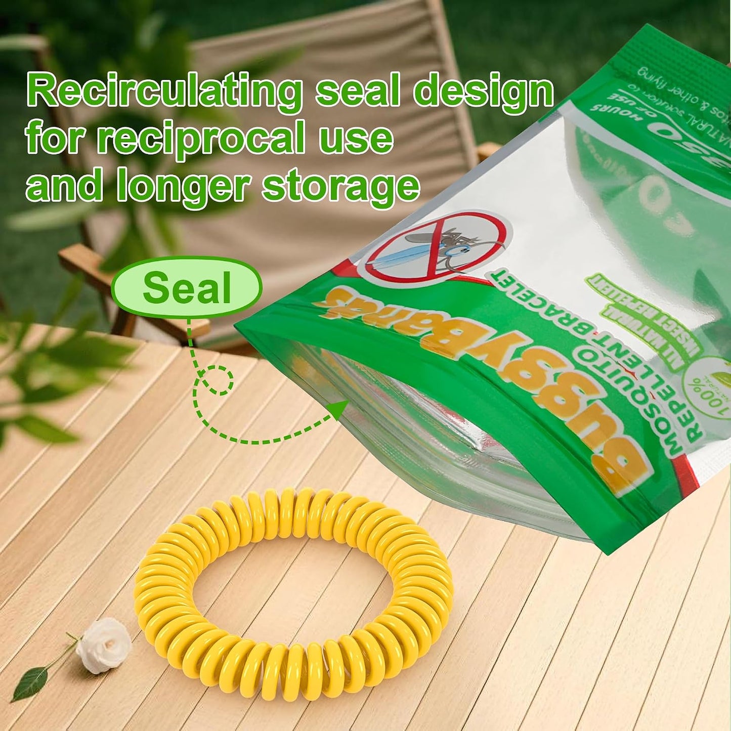 BuggyBands 48 Pack Mosquito Repellent Bracelets for Adults & Kids, Individually Wrapped, DEET Free Natural and Waterproof Bands