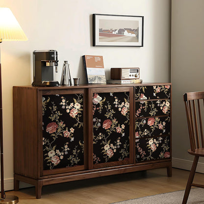 Safiyya Peel and Stick Wallpaper Vintage Floral Contact Paper 17.3" x 78.7" Wall Paper Renter Friendly Self Adhesive Removable Wallpaper for Bathroom Vinyl