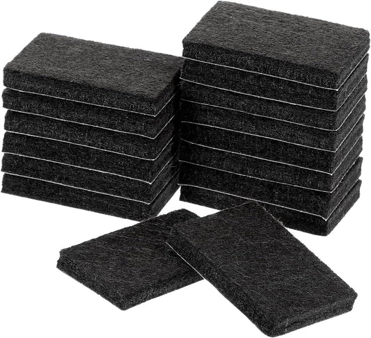 uxcell Furniture Pads, 16Pcs 1.4"x0.9" - Rectangle Self Adhesive Felt Furniture Pads, Hardwood Floor Protectors for Furniture Feet Chairs Legs (Brown)
