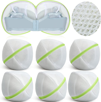 Shappy 6 Pieces Bra Washing Bag for Laundry Mesh Wash Lingerie Underwear Brassiere Washing Bags with Zipper for Women Laundry Storage(7.87 Inch,Pink)