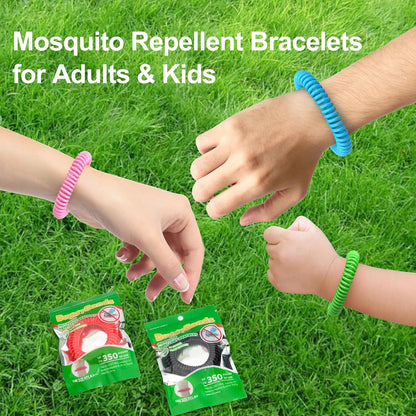 BuggyBands 48 Pack Mosquito Repellent Bracelets for Adults & Kids, Individually Wrapped, DEET Free Natural and Waterproof Bands
