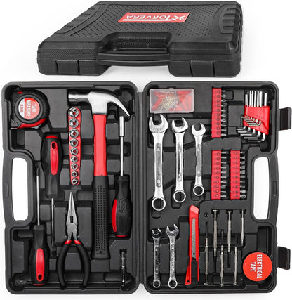 148-Piece Household Tool Kit with Sturdy Case – Carbon Steel Hand Tool Set for Home Repair, Apartment & Garage – DIY Toolbox for Men, Women & Beginners
