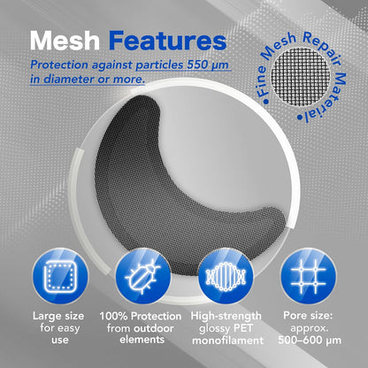 Window Screen Repair Patches Set – Strong Adhesive Mesh – 4 Shapes (Sun, Star, Moon, Lightning Bolt) – Repair Kit for Windows & Doors