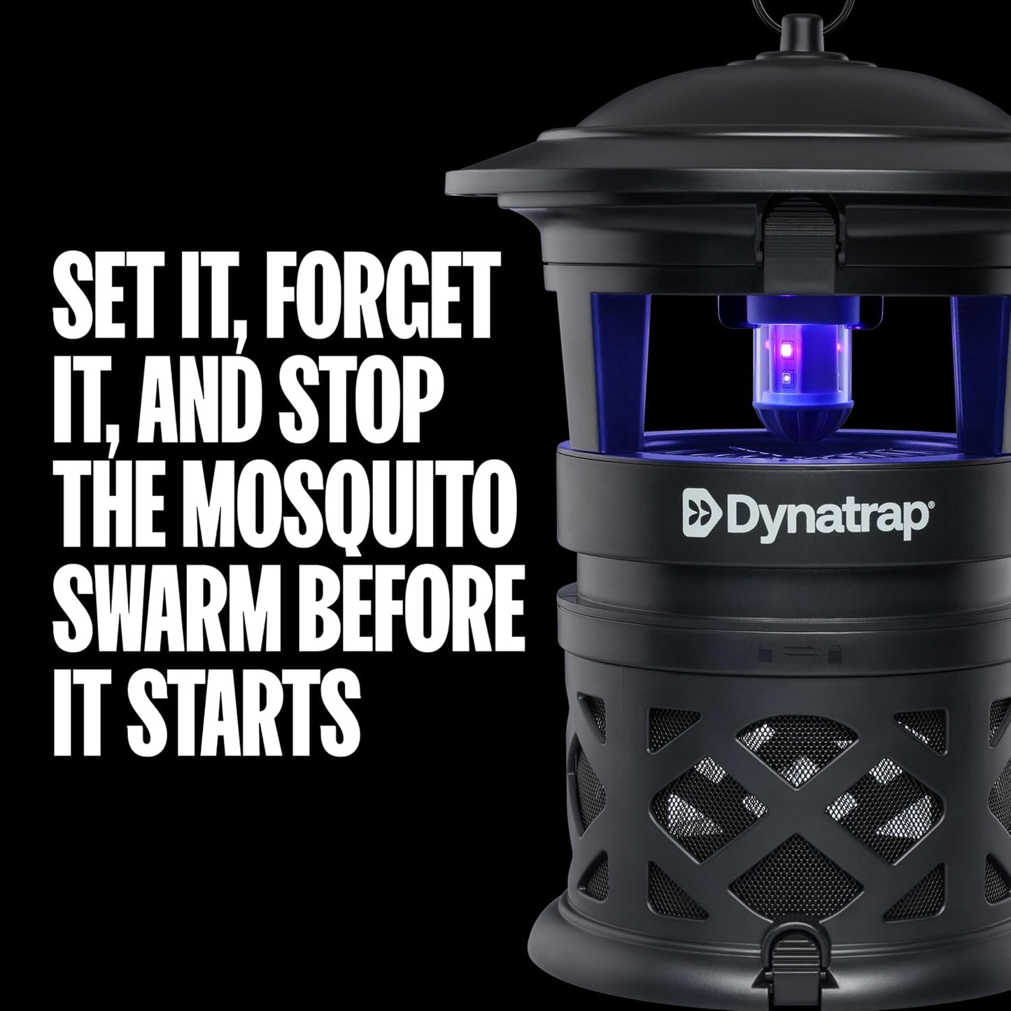 Dynatrap DT1130SR 1/2 Acre Mosquito & Flying Insect Outdoor Trap and Killer – Kills Mosquitoes, Flies, Wasps, Gnats, & Other Flying Insects - Bug Zapper Alternative – Black