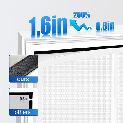 Magnetic Screen Door Upgraded PET Mesh Stronger Than Fiberglass and Polyester,Hands Free,Keeps Bugs Out,Pet & Kid Friendly,Suitable for Sliding Door,Large Patio Door and French Door-72''x80''