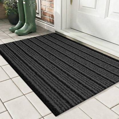 Outdoor Front Door Mat 32" x 48", Dirt Trapping Outside Entrance Rug, Non Slip Shoe Scraper, Heavy Duty Commercial Rug for Patio, Garage, Traffic Area, Office, Roll Packing