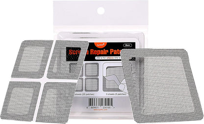 by.RHO Window and Door Screen Repair Patch kit. 25 Patches, (1⅞" x 1⅞" x 20pcs) (3½" x 3½" x 5pcs)