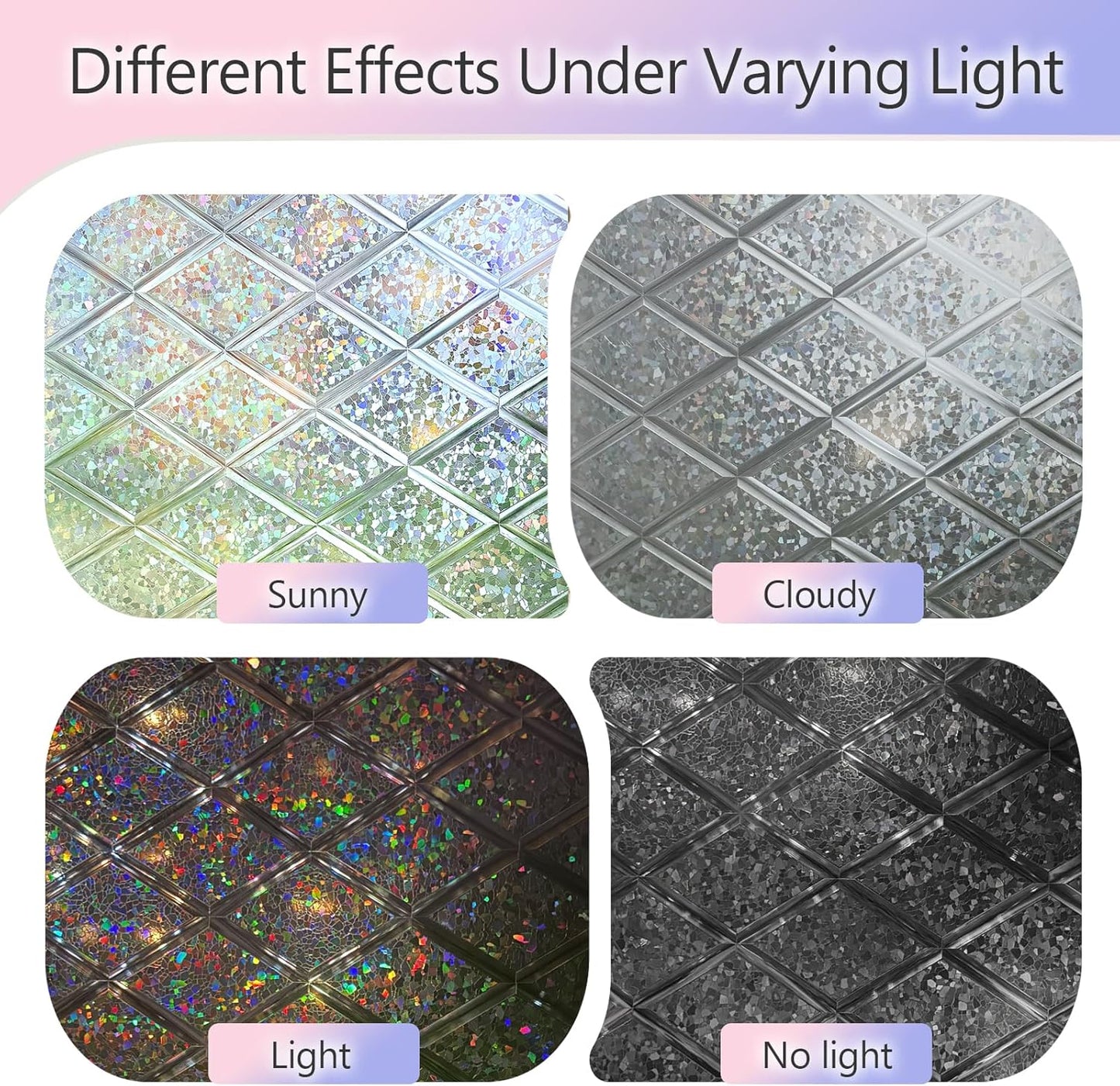 KESPEN Window Privacy Film Frosted Glass Heat Control UV Blocking Privacy Window Film for Glass Windows Static Cling Non-Adhesive Door Coverings Decals for Bathroom Home Office,17.5 Inch X 6.5 Feet