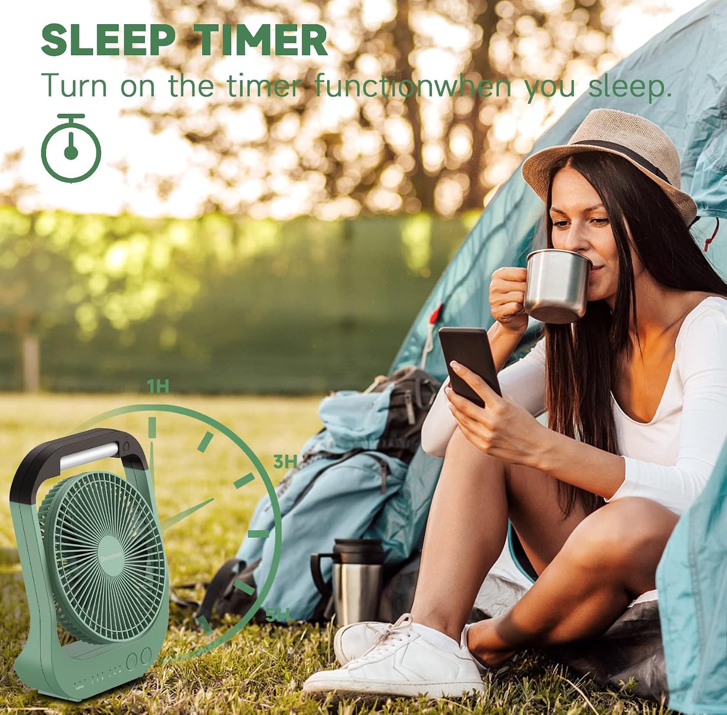 Dorobeen Portable Clip on Fan, Battery Powered, 3 Speed Quiet Rechargeable Mini Desk Fans, 360° Rotate for Home Office Stroller Camping Golf Cart (BLDC Motor)