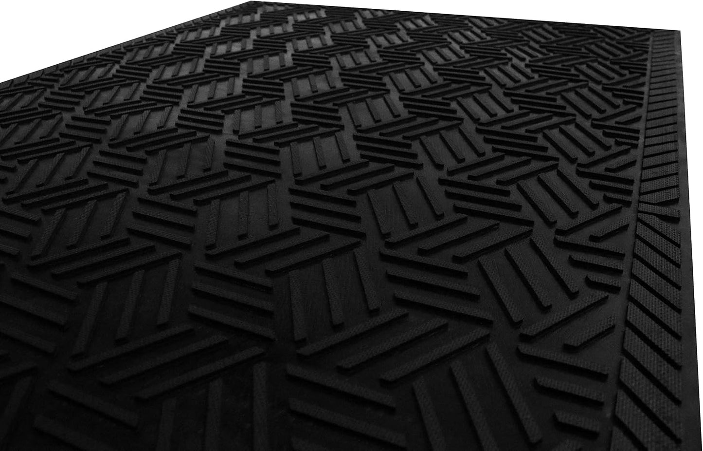 M+A Matting SuperScrape Plus Outdoor Heavy-Duty Scraper Mat – Lightweight Durable Oil-Proof Slip-Resistant High-Traffic Indoor/Outdoor Entrance Mat for Commercial Use, Rectangular, Black, 4' x 6'
