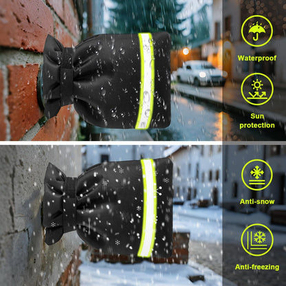 Outdoor Faucet Covers for Winter Freeze Protection 2Pack, 5.9" W x 8.25" H Heavy Duty Waterproof Insulated Spigot Covers for Outside Taps & Hose Bibs, Frost Proof, Easy Install (Black)
