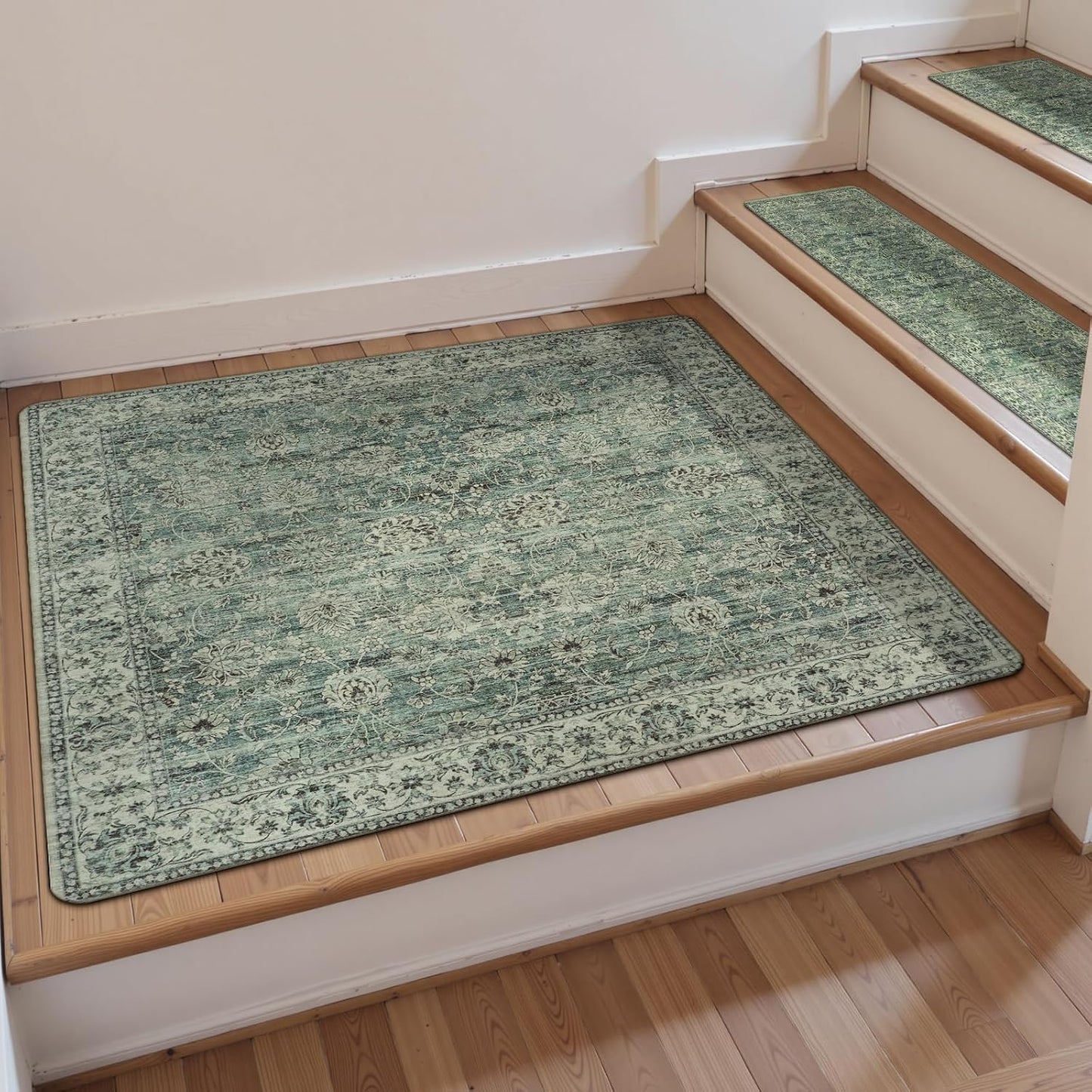 OJIA Extra Non-Slip Stair Treads for Wooden Steps 15PCS, 30"X8" Rubber Indoor Stair Runner Slip Resistant Stair Rugs Safety Mats for Dogs, Kids & Elders, Stairway Grip Step Treads, Gray