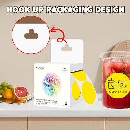 3 Inch White Color Code Dot Stickers,500 PCS Round Labels Stickers in Dispenser Box for Organization, Inventory,Classroom