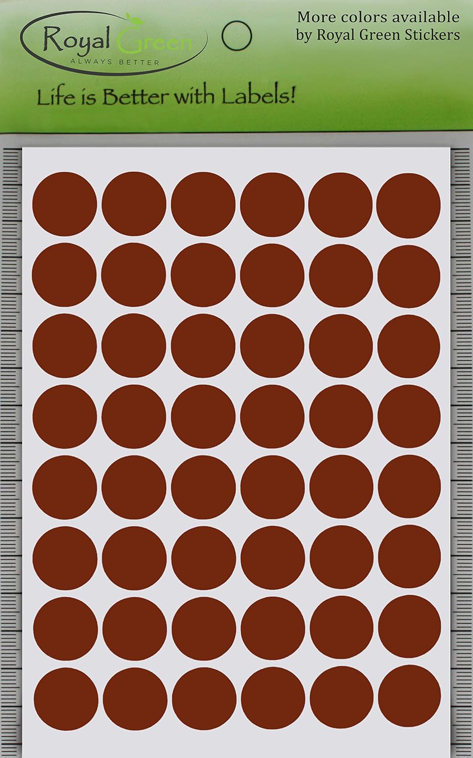 Royal Green Dot Sticker 11/16" Inch (17mm) Colored Labels in Purple - 2400 Pack - Colors A