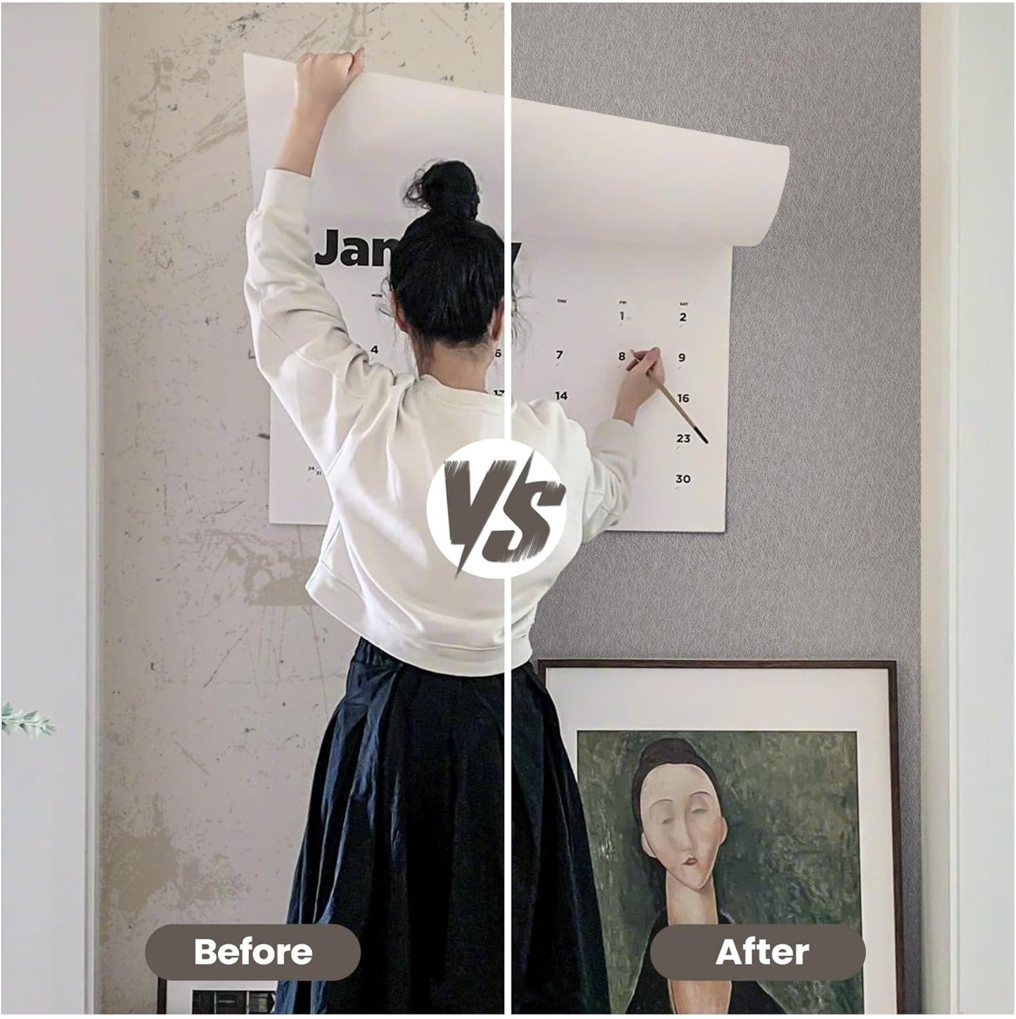 15.7" X 118" Black Silk Wallpaper Embossed Self Adhesive Peel and Stick Wallpaper Contact Paper Removable Waterproof Kitchen Vinyl Wrap Cabinet Furniture Textured Renter Friendly Wall Gift Paper