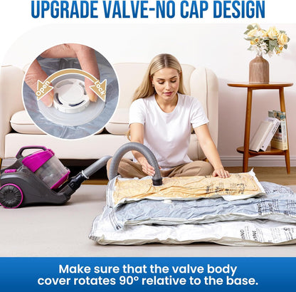 TAILI 8 Pack Vacuum Storage Bags, Jumbo Size (31×40 inch), Vacuum Seal Bags for Clothing, Bulky Bedding, Comforter, Blankets, Pillows, Space Saver Packing