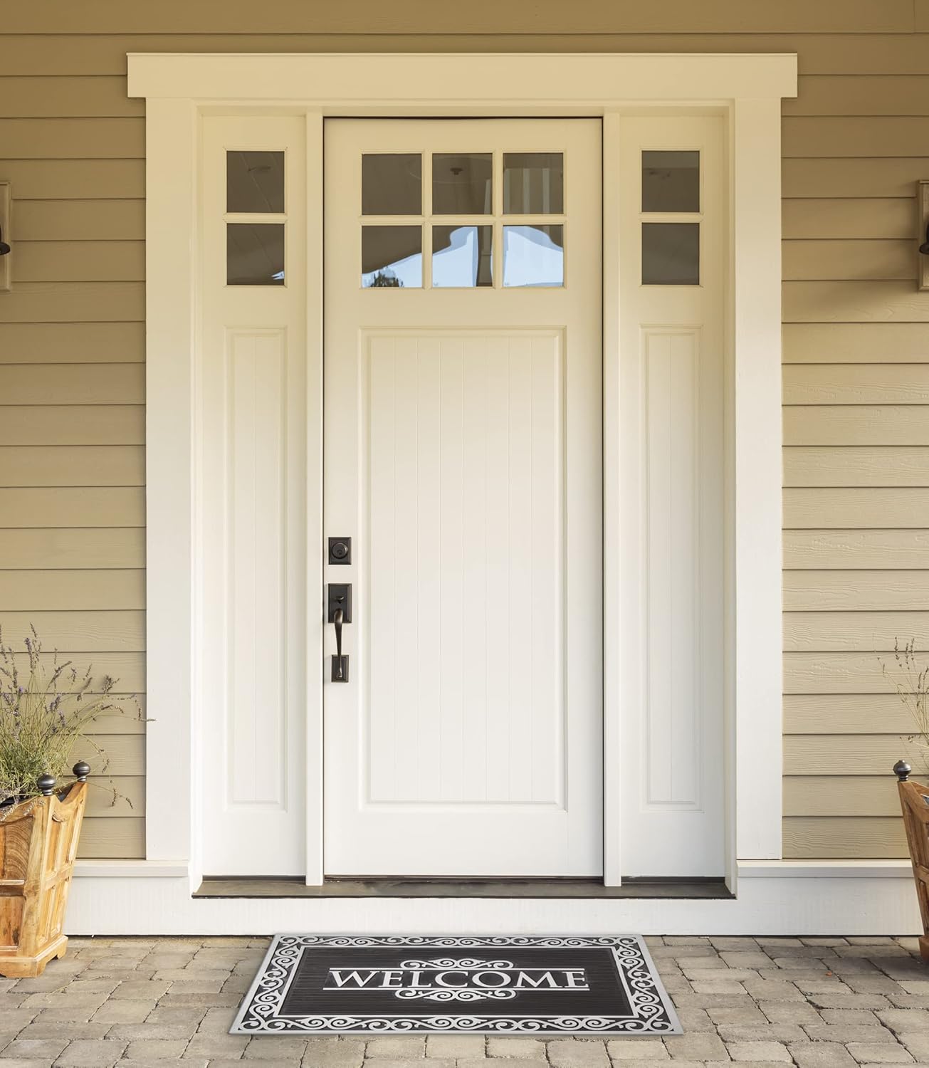 DII Rubber Doormats Collection All Weather, 18x30, Lattice