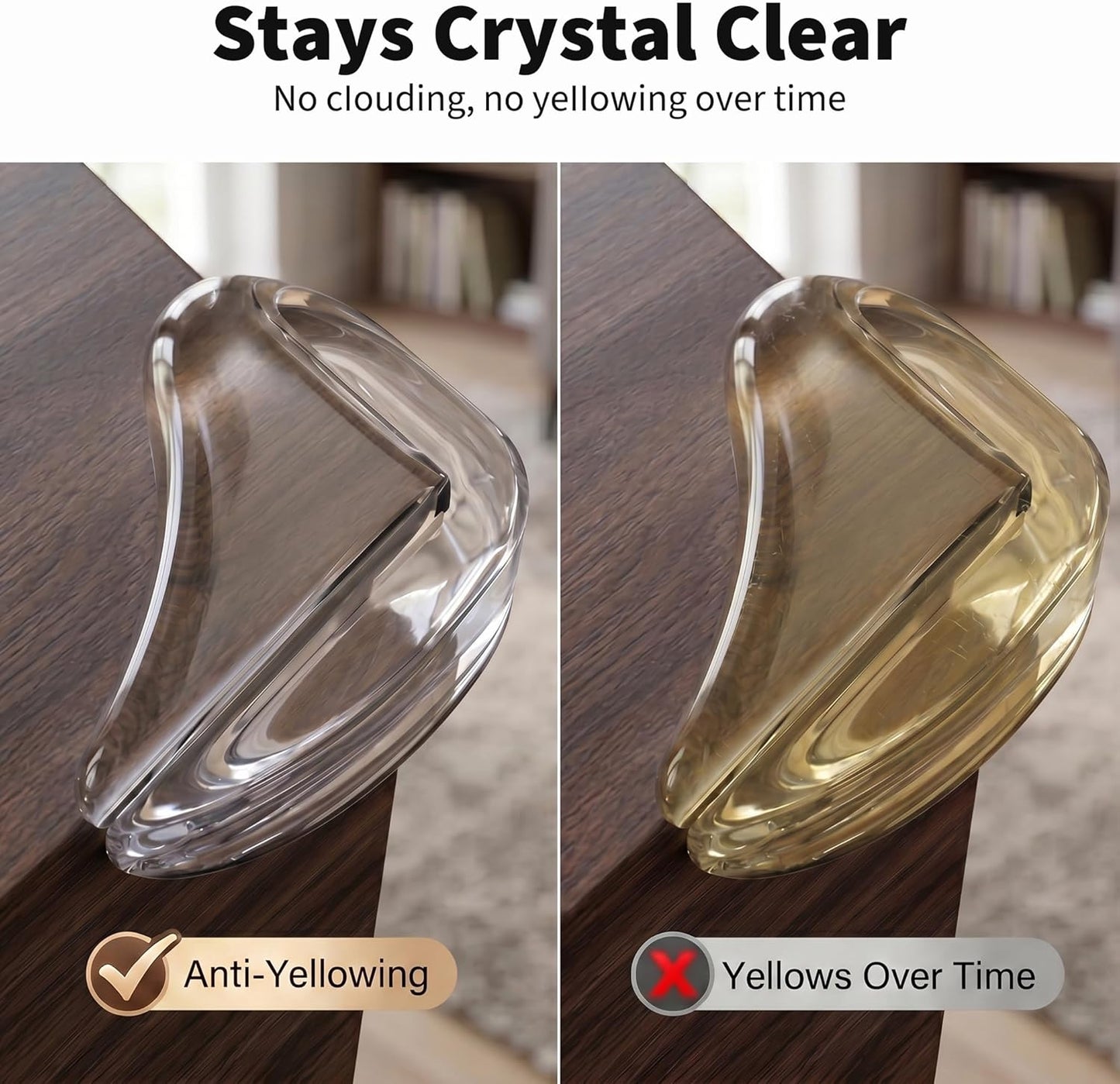 30 Pcs Clear Baby Corner Protectors, L-Shaped & Spherical Baby Proof Guards | Soft PVC Table Corner Covers for Safety on Tables, Cabinets, Shelves, Furniture Edge Guards, Safety Bumpers for Home(14L&16R)