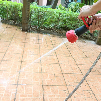 STYDDI Industrial Fireman's Garden Hose Nozzle High Flow, Professional High Volume Classic Fireman Style Spray Nozzle, Heavy Duty Adjustable Twist Hose Nozzle with Large Shut-off Handle, 250 PSI