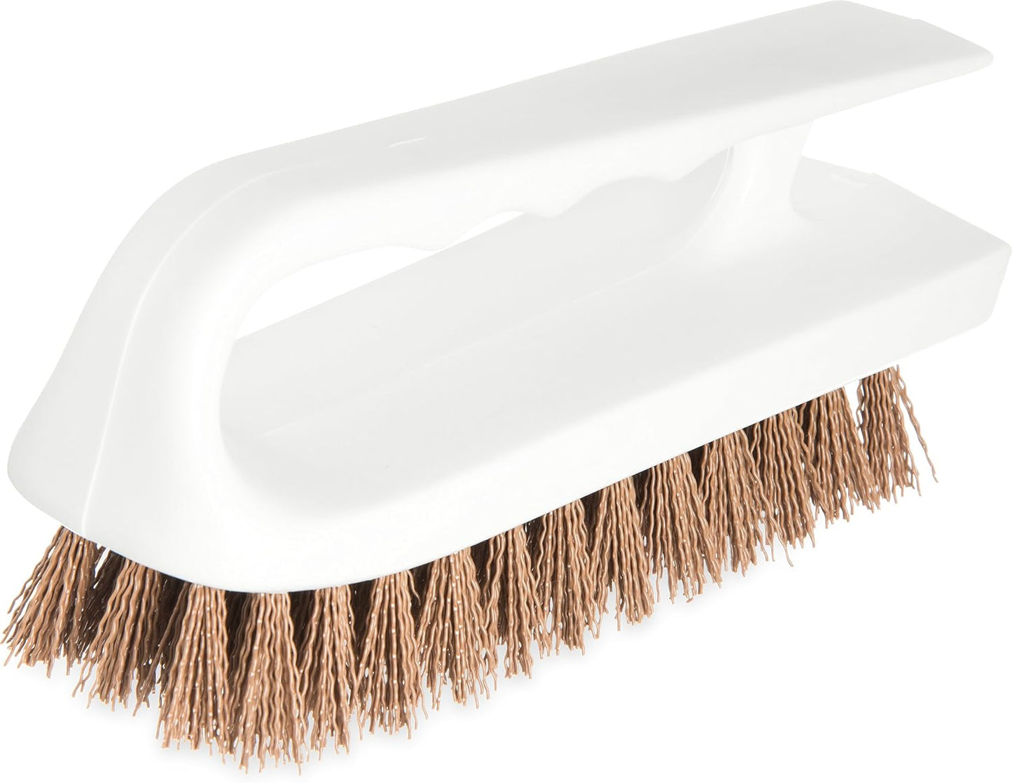 SPARTA Heavy Duty Scrub Brush, Hand Brush with Iron Shape Handle Design for Scrubbing Kitchen Pots and Pans or Bathroom Sink and Shower, 6 Inches, Black, Twin