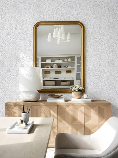 Ismoon Peel and Stick Wallpaper Boho Beige Contact Paper Neutral Floral Wall Paper Textured Self Adhesive Removable Wallpaper for Bedroom Kitchen Renter Friendly Vinyl 17.3" x 78.7"