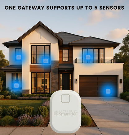 SmartHQ™ WiFi Water Leak Detector, Personal Security Water Leak Alarm with App Alerts, Wireless Leak Detection for Bathroom, Laundry Room, Basement, Garage, 3-Pack (Battery Included)