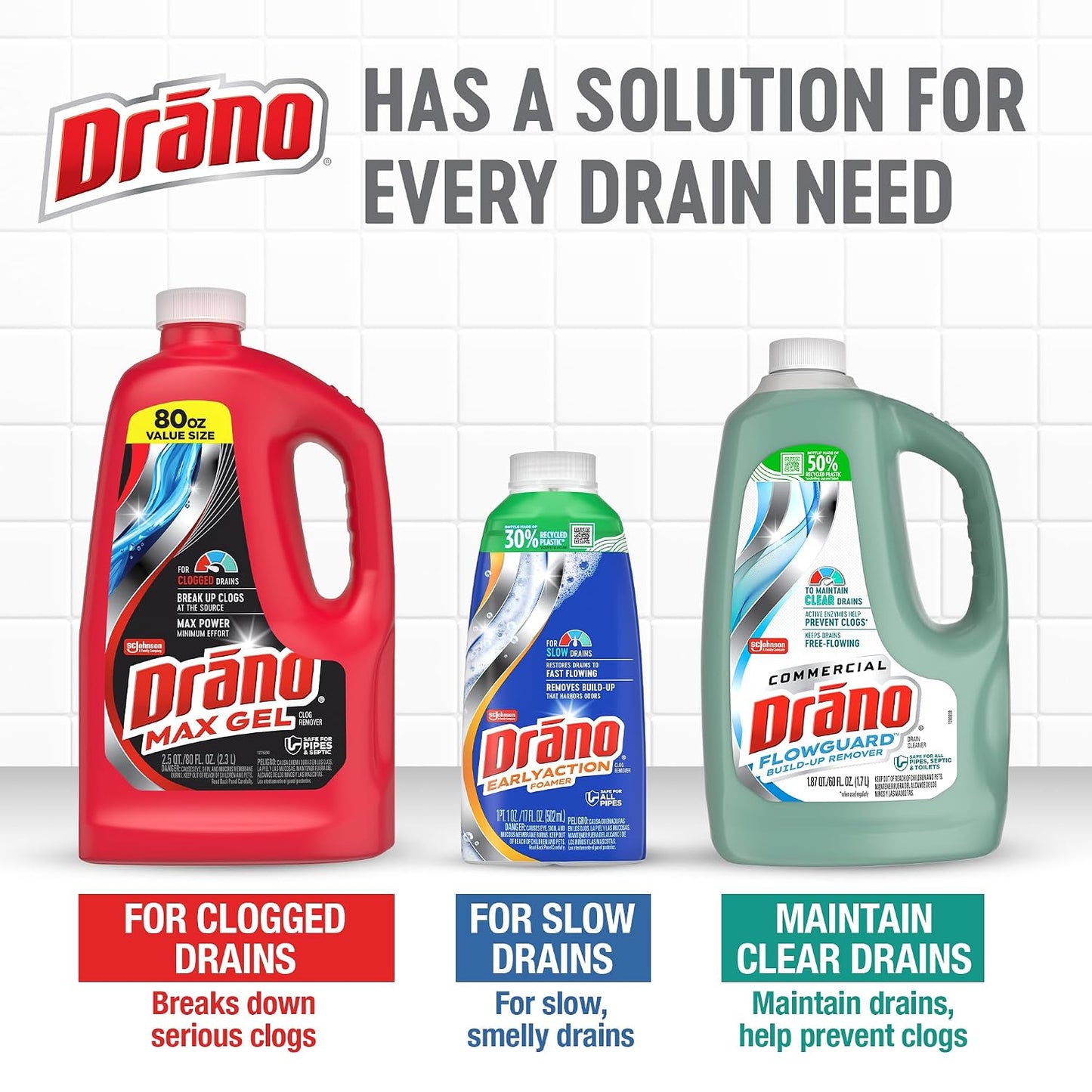 Drano Max Gel Clog Remover (80-Ounce, 6-Pack)