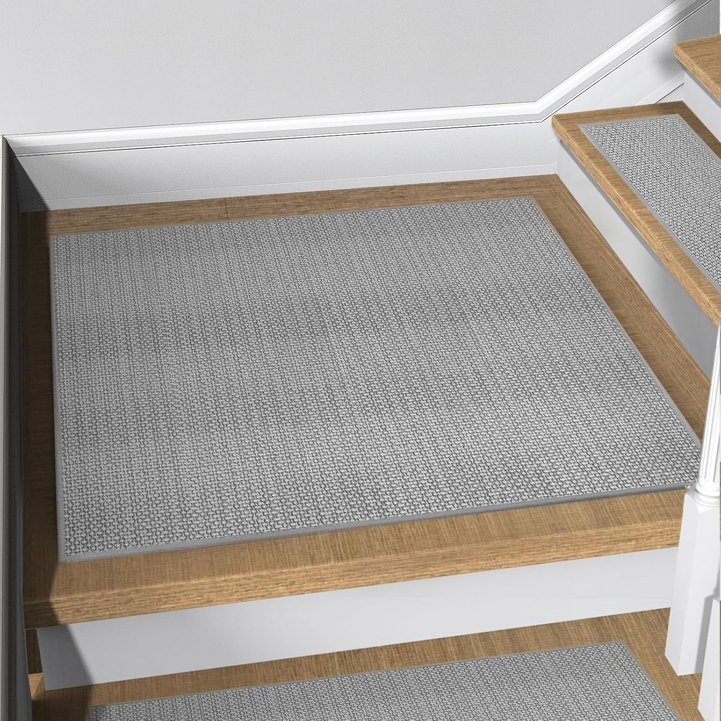 15Pcs Stair Treads for Wooden Steps With Self Adhesive, 8"x30" Non Slip Stair Runners-Peel & Stick Indoor Stair Carpet Runner, Resistant Runner for Kids, Elders and Pets, Black