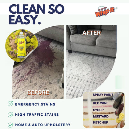 Whip It Cleaner Concentrate, Multi Purpose Stain Remover, Plant Based Enzyme Cleaner, Cleaning Food, Grease, Coffee, Wine, Baby Stains, Over 500 uses, Made in the USA, 1 Gallon,128-ounce