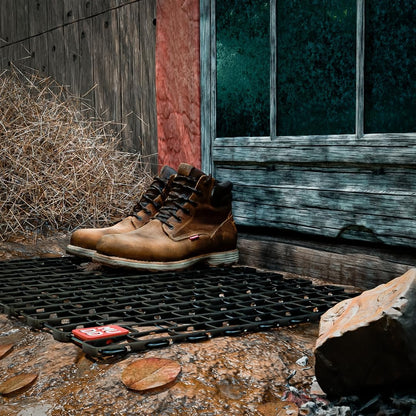 Mudd Heavy-Duty Metal Mesh Doormat – 30in x 17in, 2mm Thick Steel – Durable, All-Weather Dirt & Mud Scraper for Entryways, Patios & Workspaces