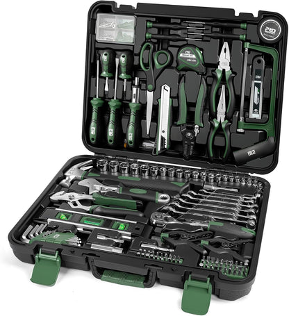 Prostormer 259-Piece Tool Kit, General Household Hand Tool Set with Plastic Storage Toolbox, Portable Complete Repair Tool Box for Home and Car (Blue)
